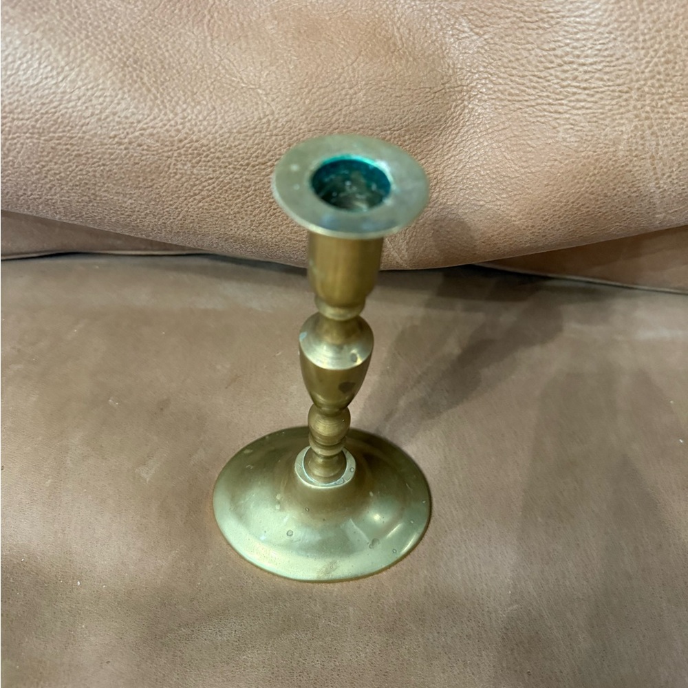 Vintage Brass Candlestick Holder 8” Made In Korea - Picture 2 of 6